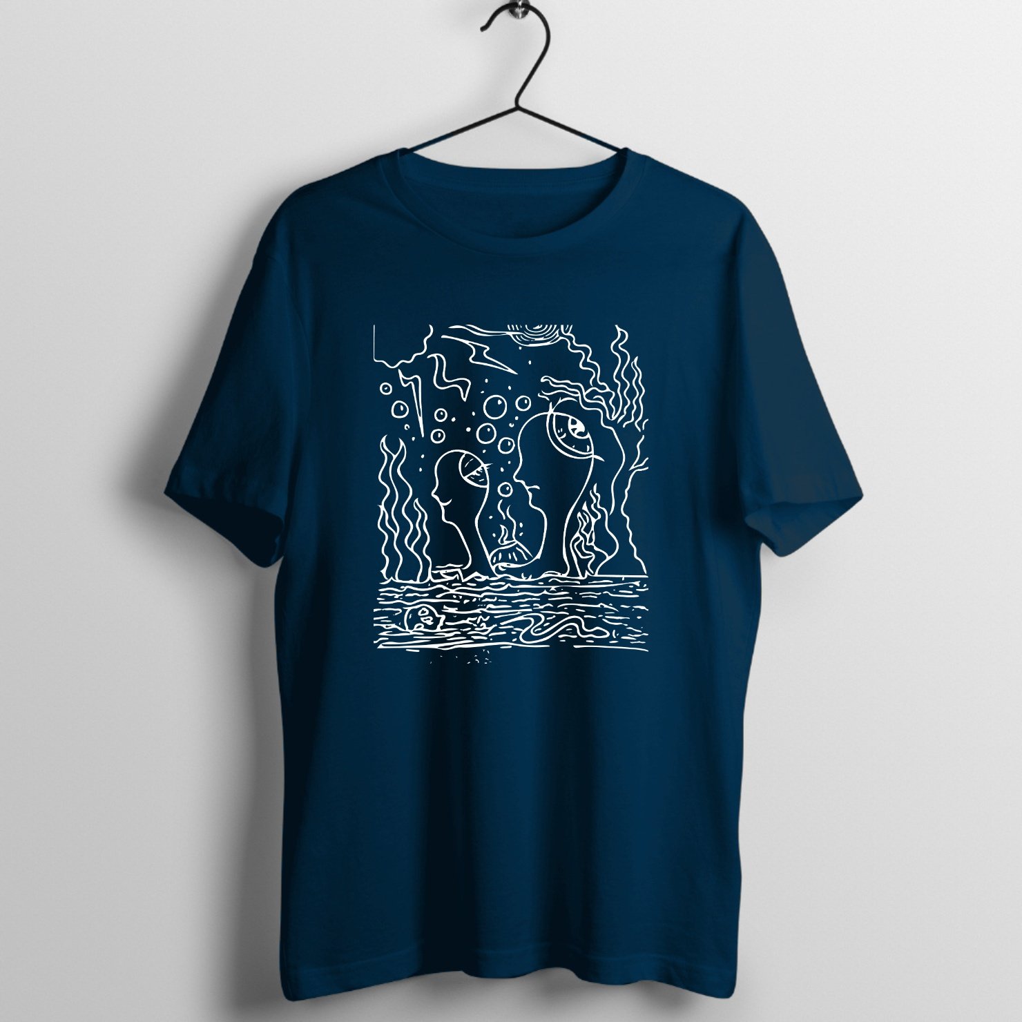 Electric guitarist playing on stage graphic print on premium rock music graphic t-shirt - Front Mockup